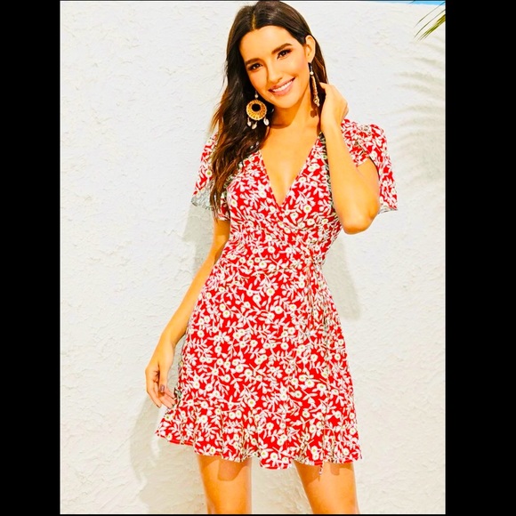 New Floral Wrap Dress - Picture 12 of 16